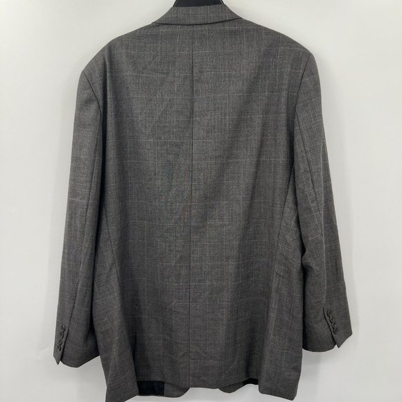 Ralph Ralph Lauren Men's 44 T Gray‎ Plaid 100% Wool 2 Button Suit Coat Jacket - Picture 2 of 6